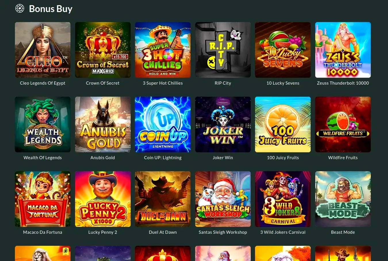 Sunnyplayer Login Bildschirm mit Bonusübersicht